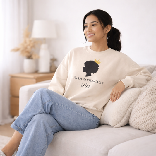 Unapologetically Her Cropped Sweatshirt – Empowered Script