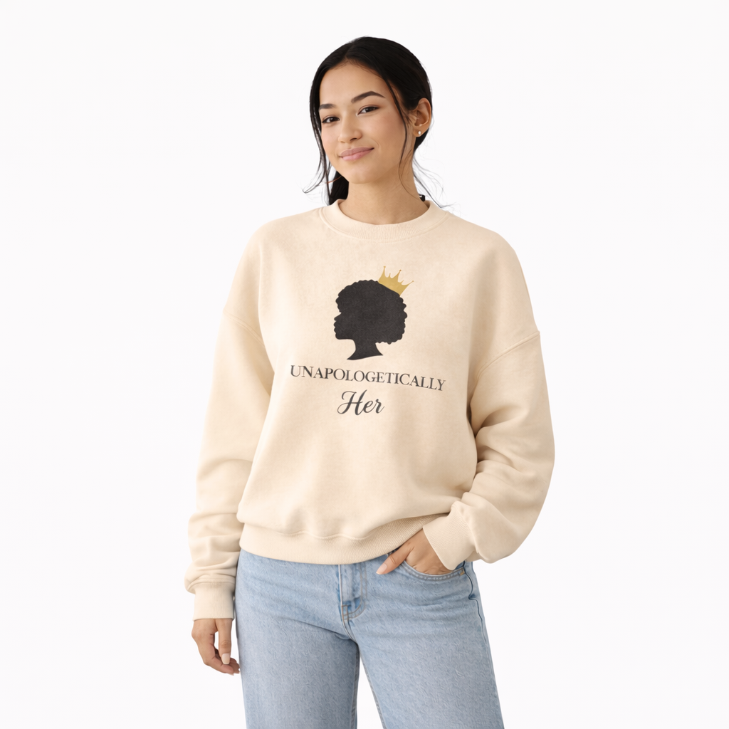 Unapologetically Her Cropped Sweatshirt – Empowered Script