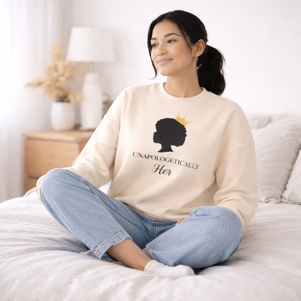 Unapologetically Her Cropped Sweatshirt – Empowered Script