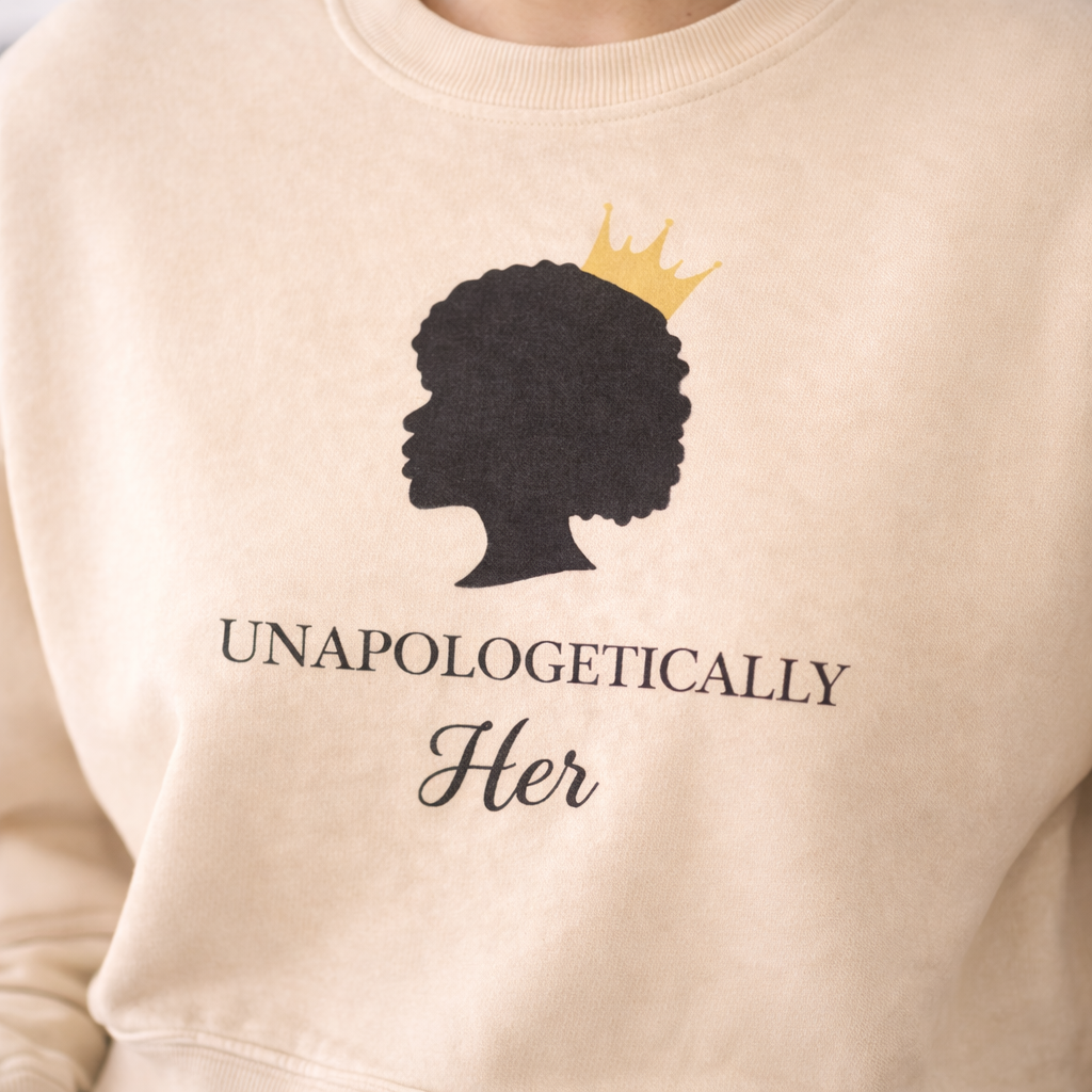 Unapologetically Her Cropped Sweatshirt – Empowered Script