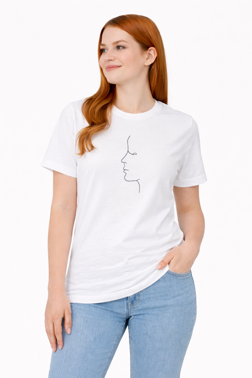 Still Becoming — Minimal Face Line Tee