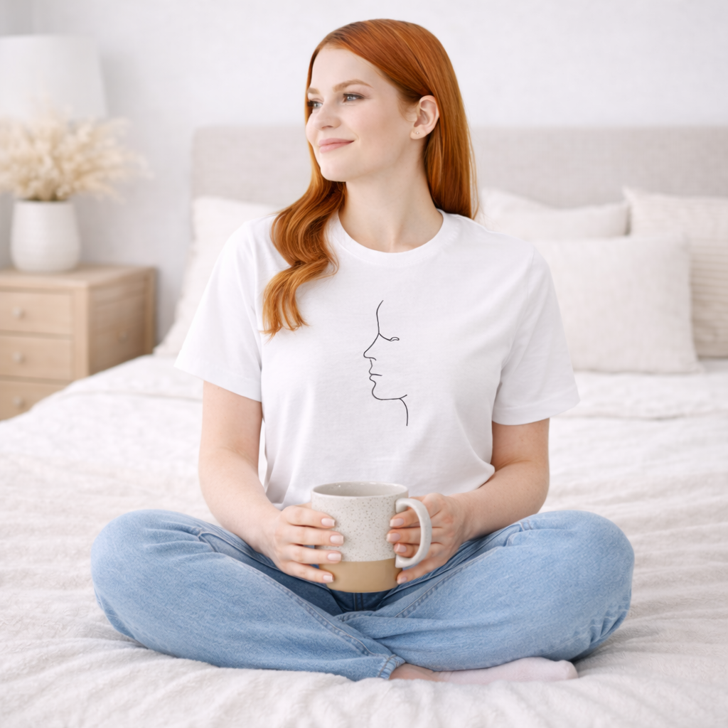 Still Becoming — Minimal Face Line Tee