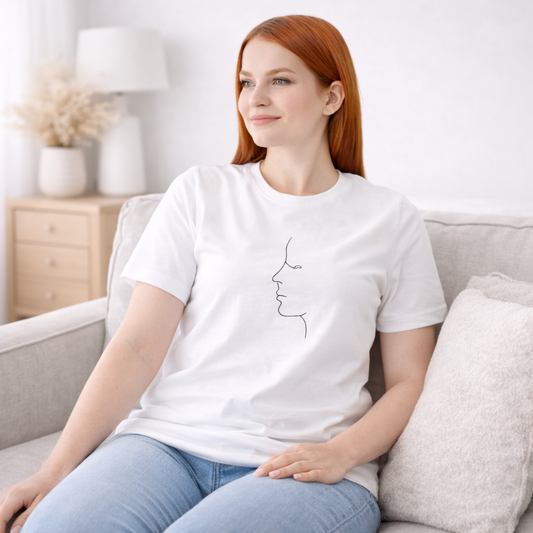 Still Becoming — Minimal Face Line Tee