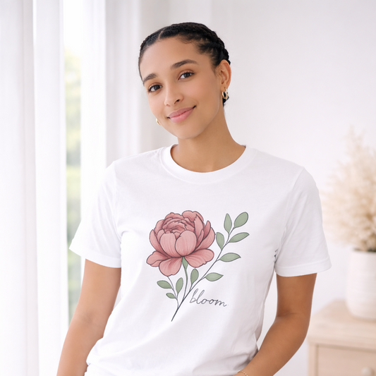 Bloom Tee – Hand-Drawn Floral