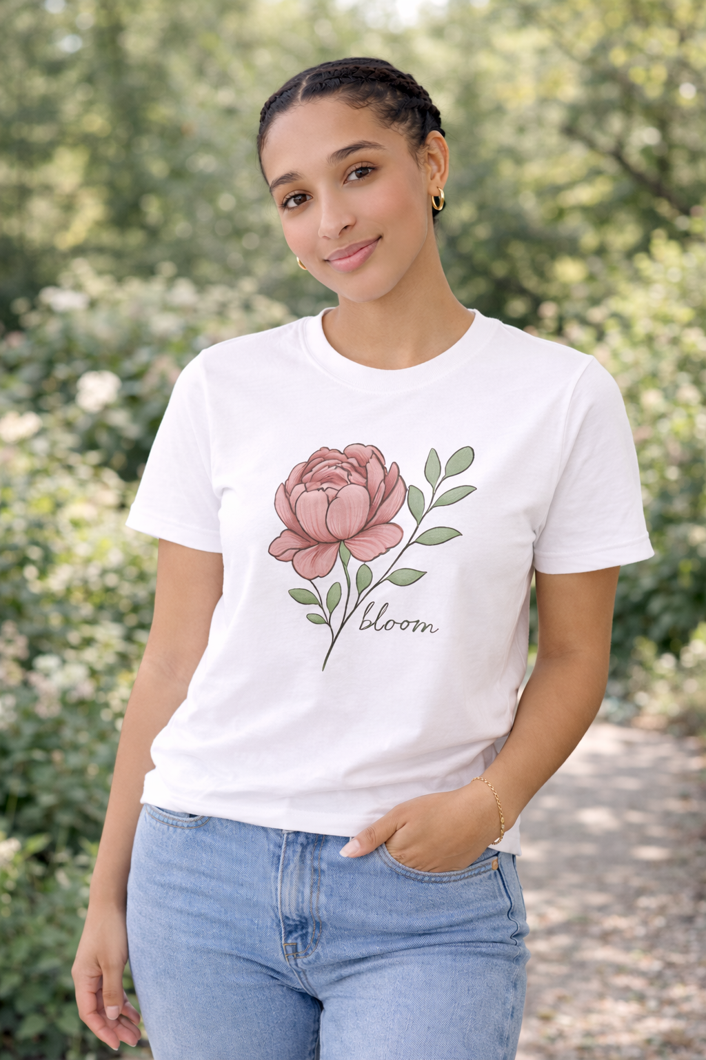 Bloom Tee – Hand-Drawn Floral
