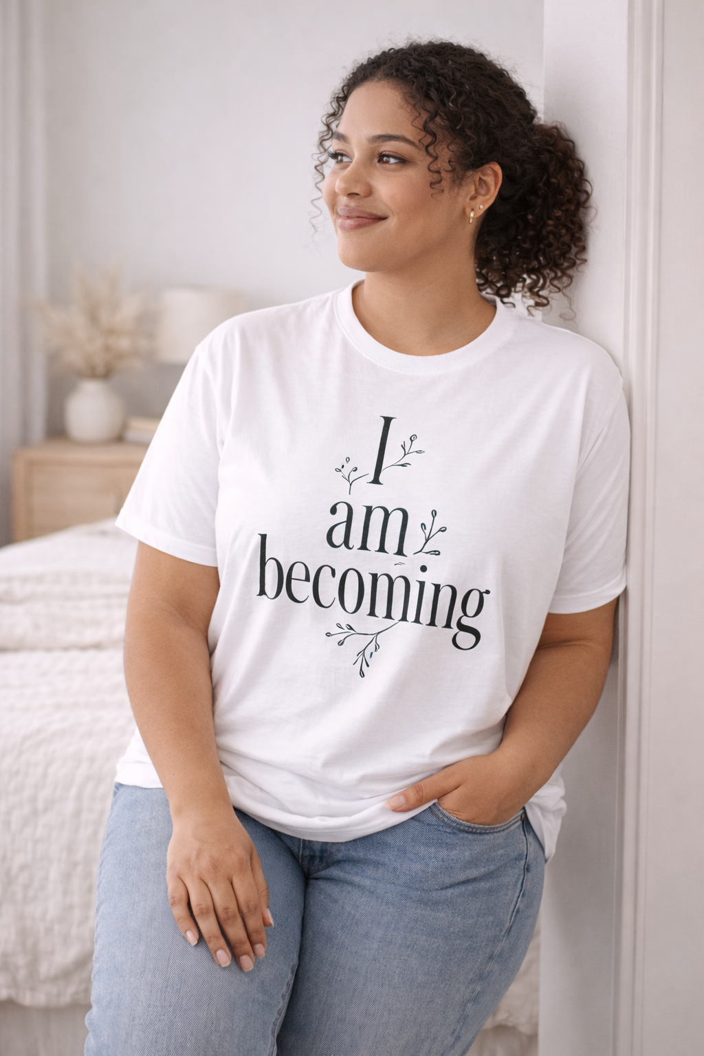 I Am Becoming Tee – Affirmation Print
