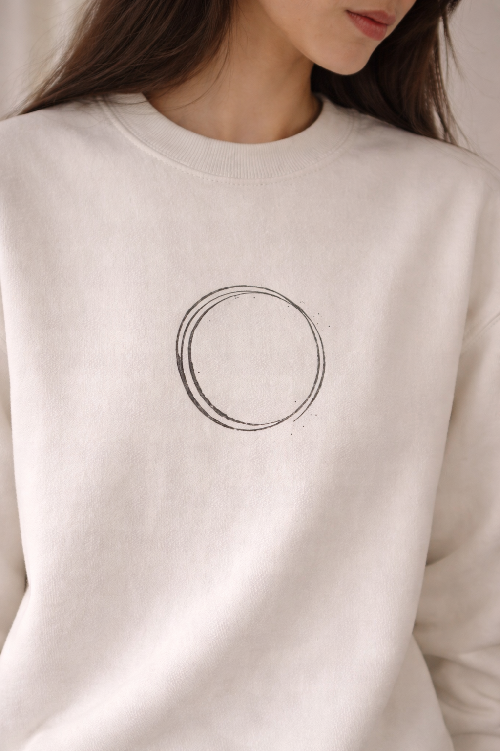 Unfinished Circle — Minimal Symbol Sweatshirt