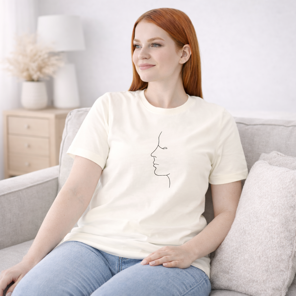 Still Becoming — Minimal Face Line Tee