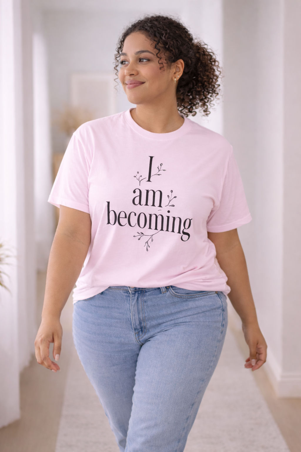 I Am Becoming Tee – Affirmation Print