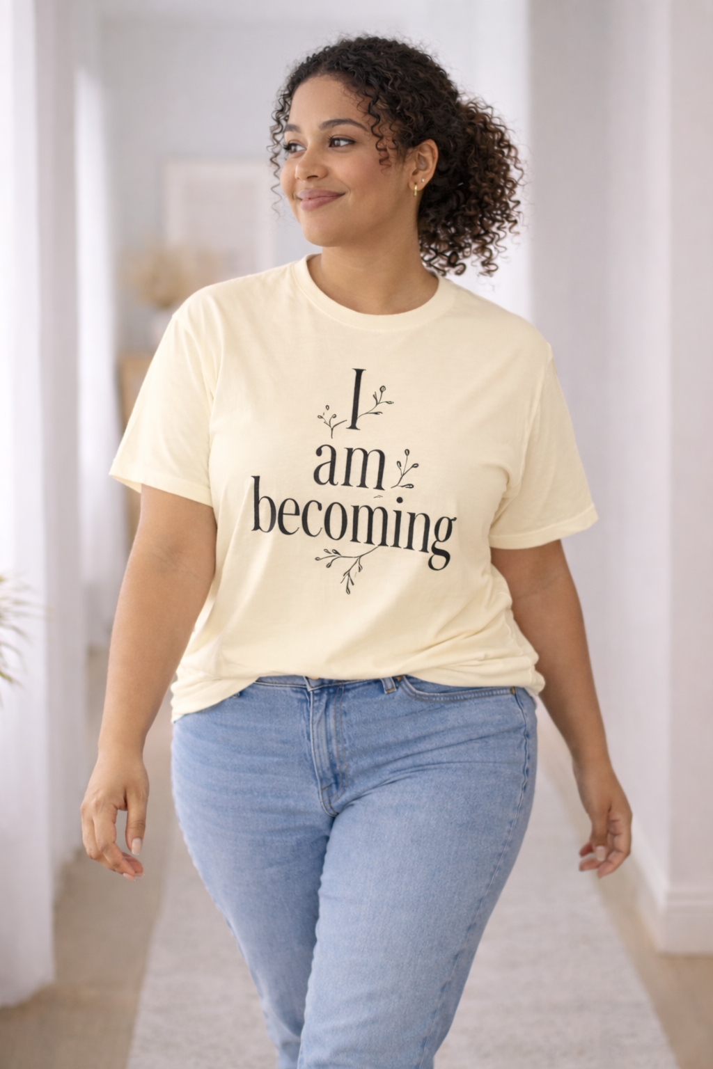 I Am Becoming Tee – Affirmation Print