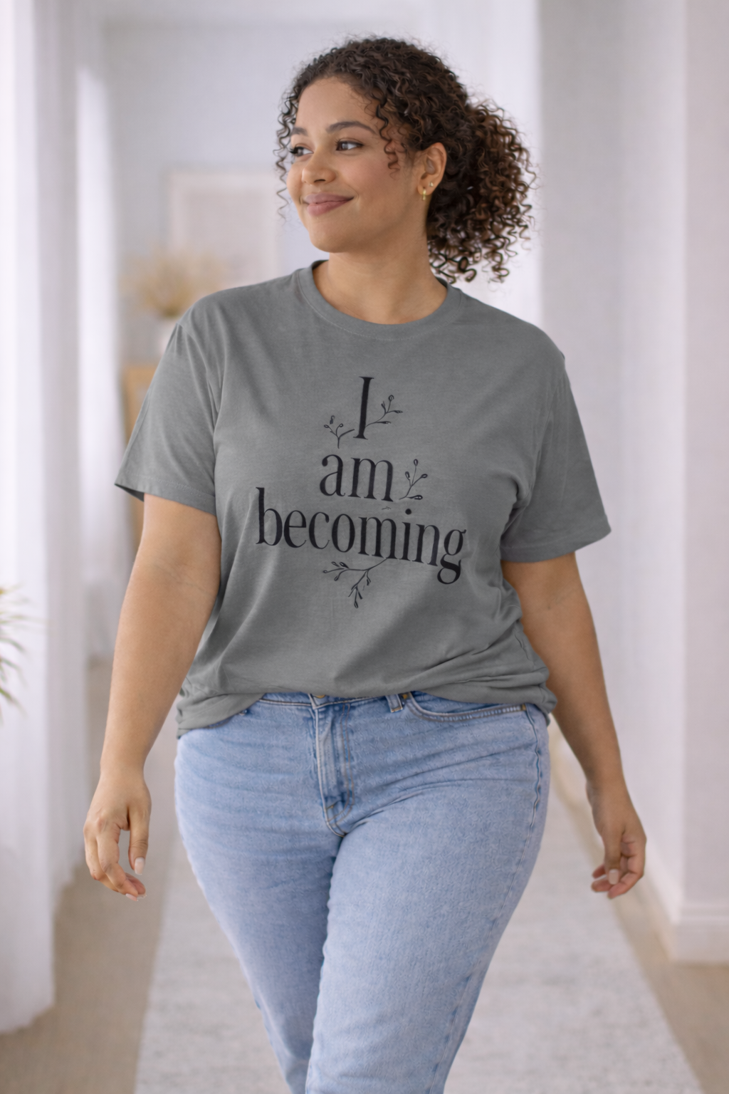 I Am Becoming Tee – Affirmation Print