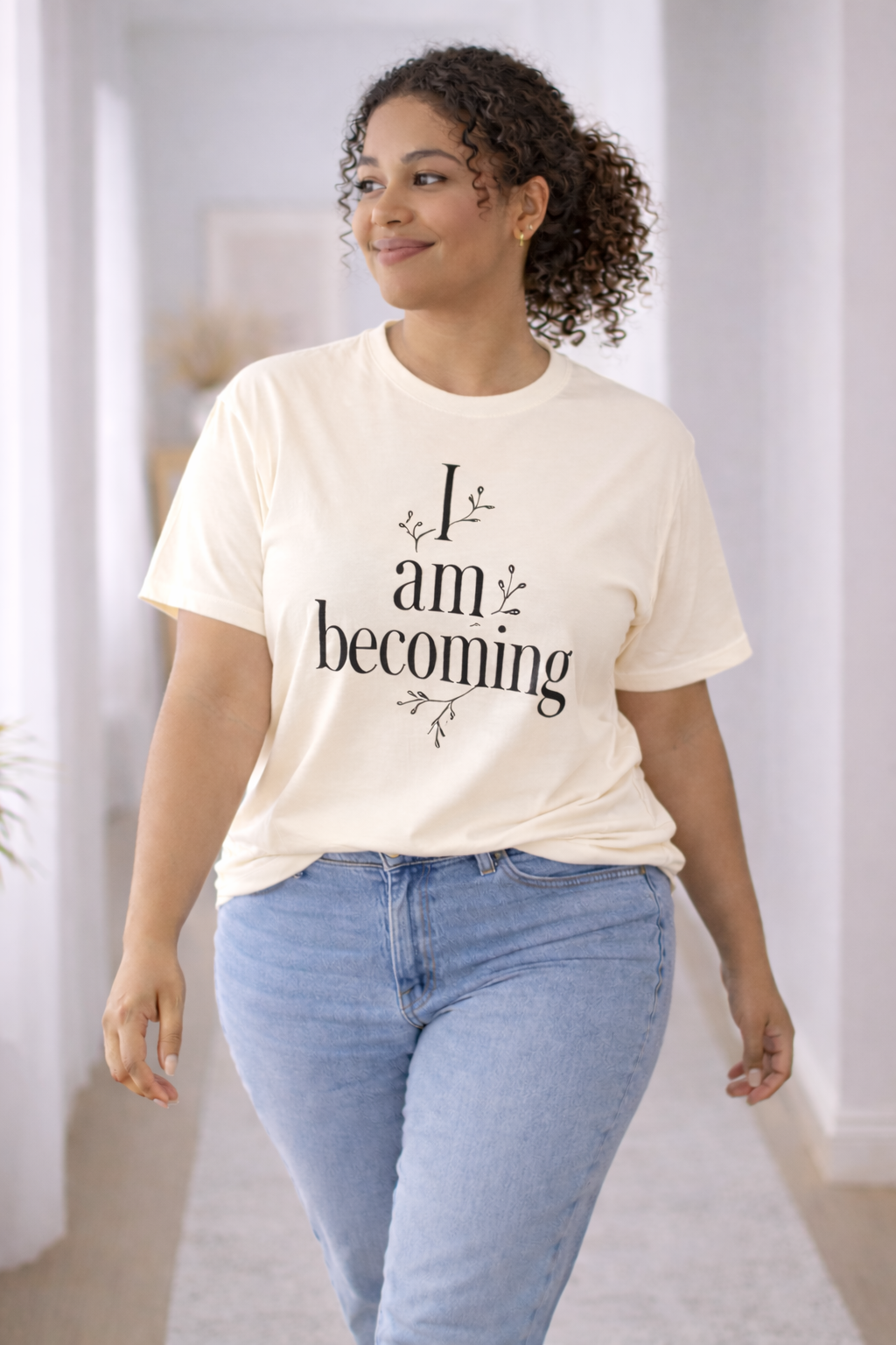 I Am Becoming Tee – Affirmation Print