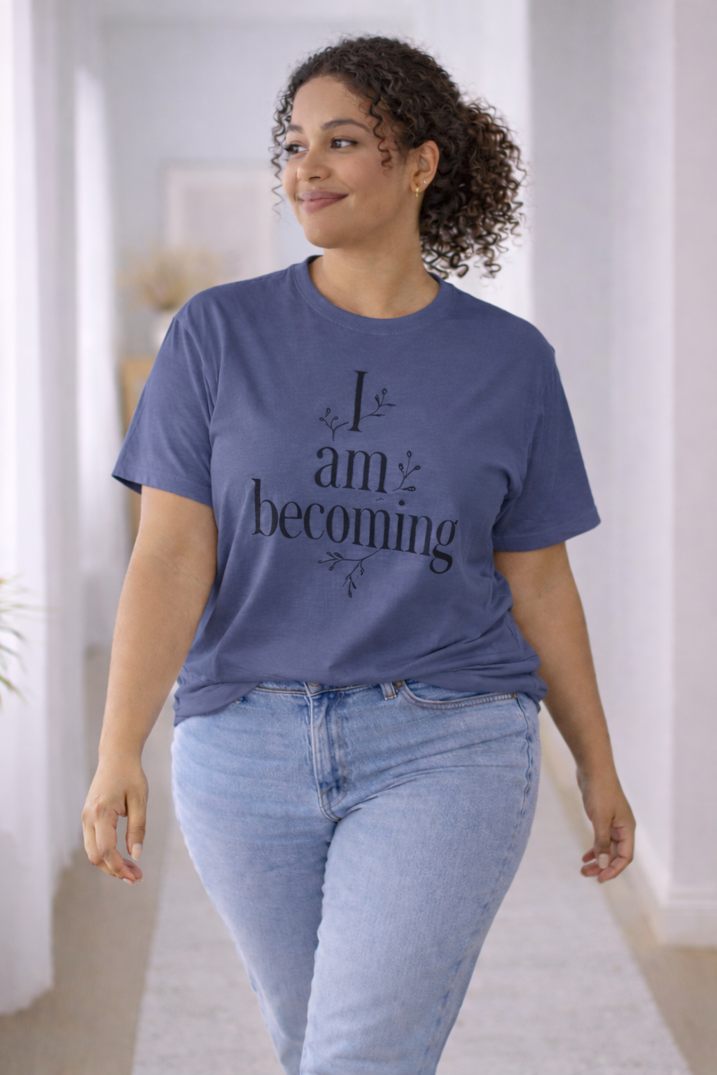 I Am Becoming Tee – Affirmation Print