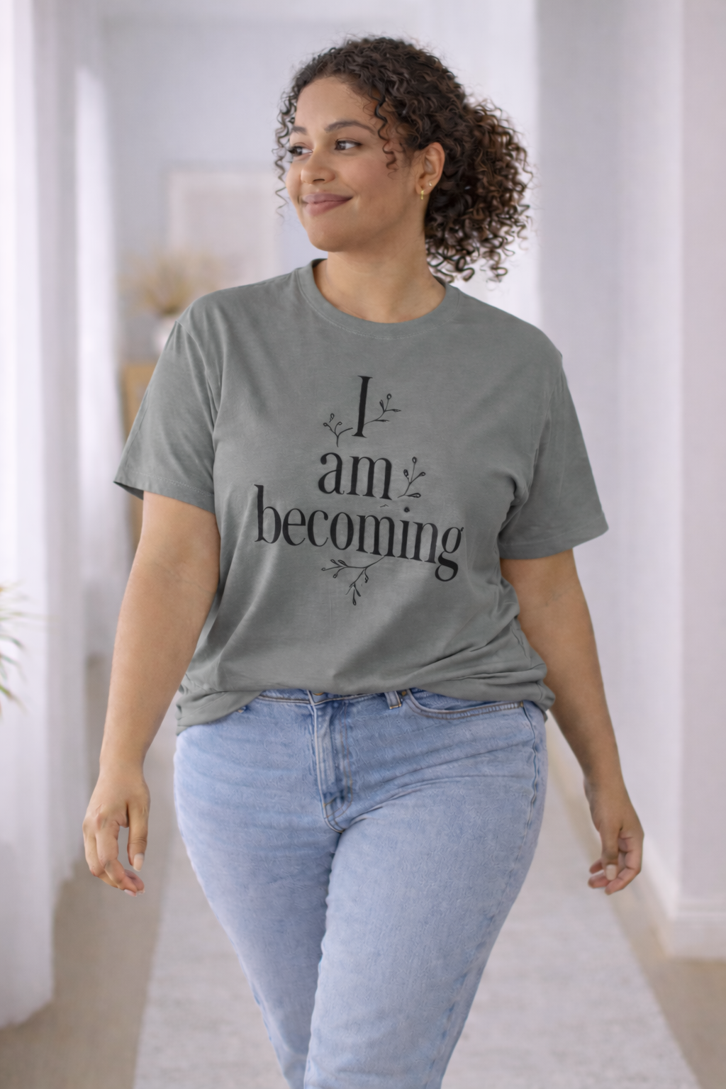 I Am Becoming Tee – Affirmation Print