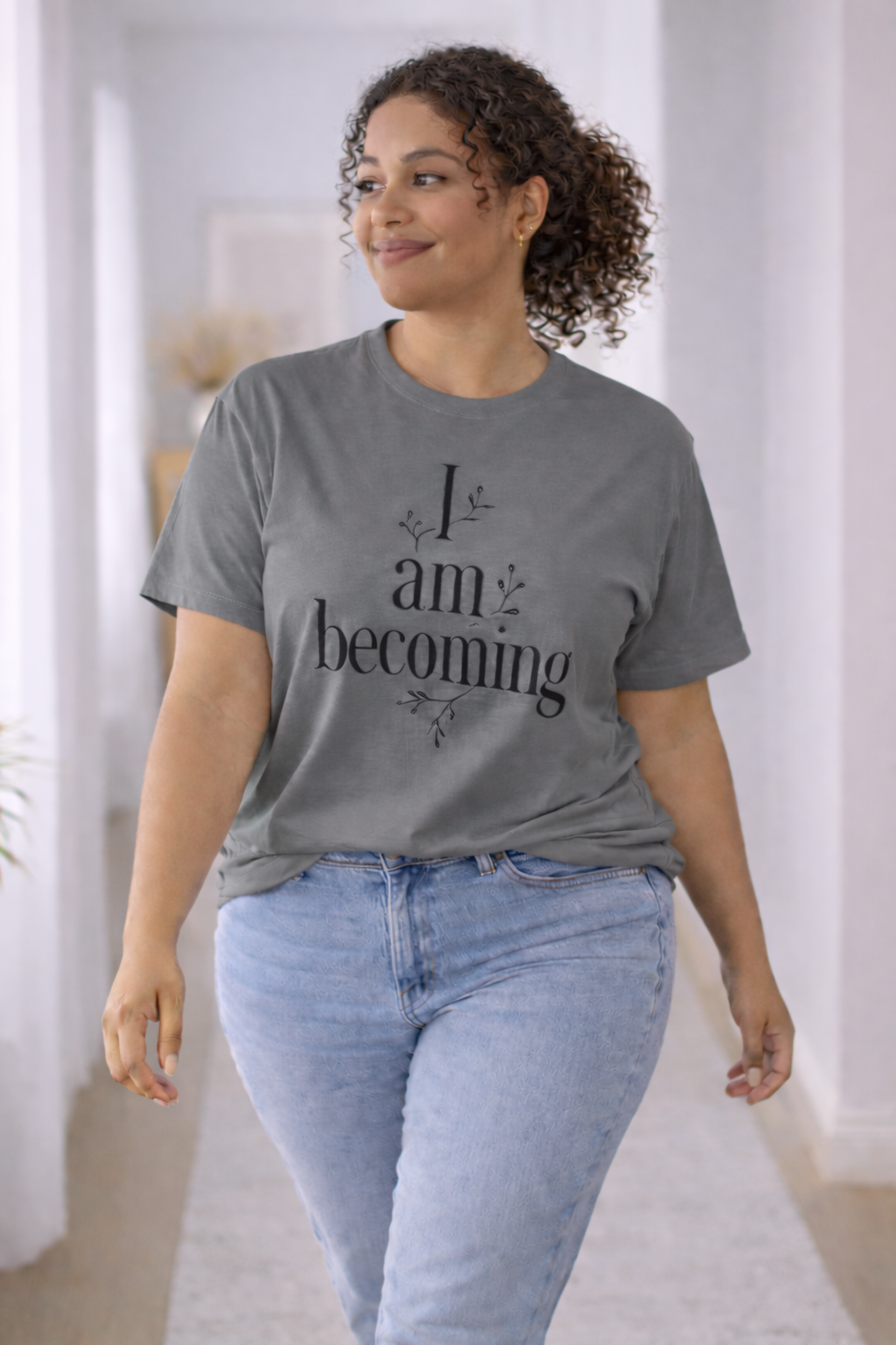 I Am Becoming Tee – Affirmation Print