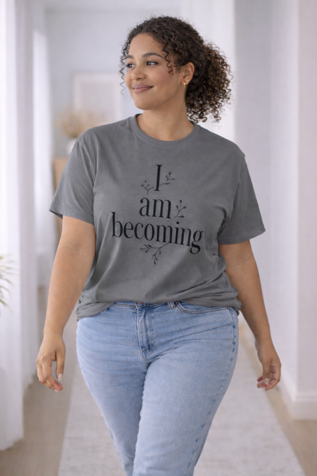 I Am Becoming Tee – Affirmation Print