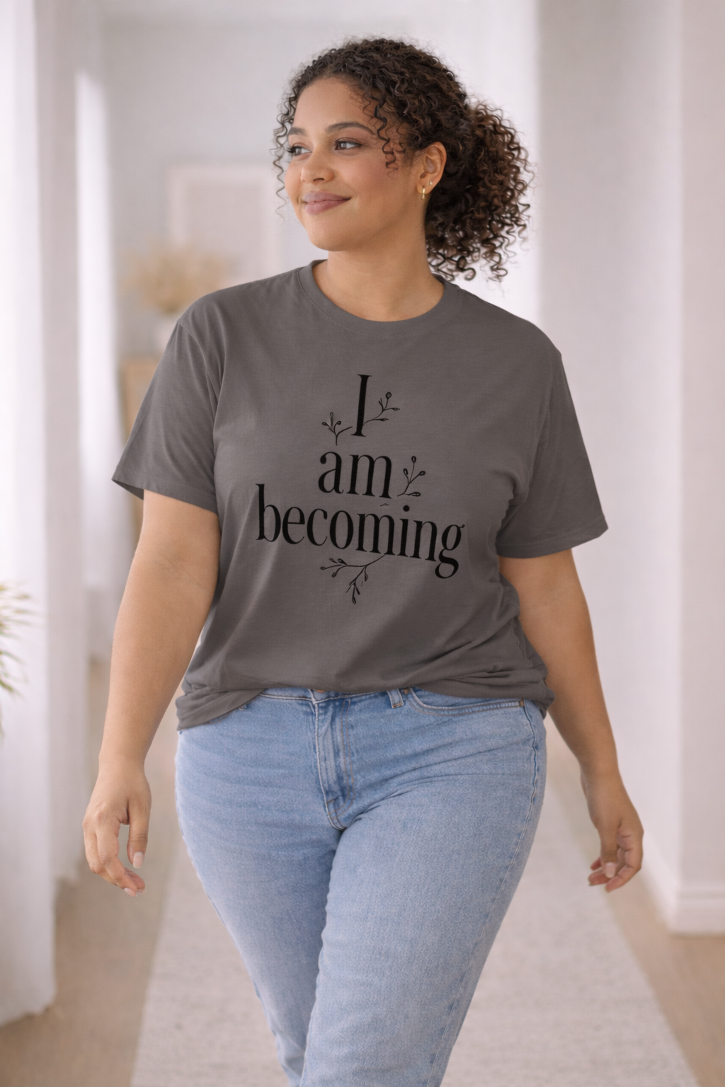 I Am Becoming Tee – Affirmation Print