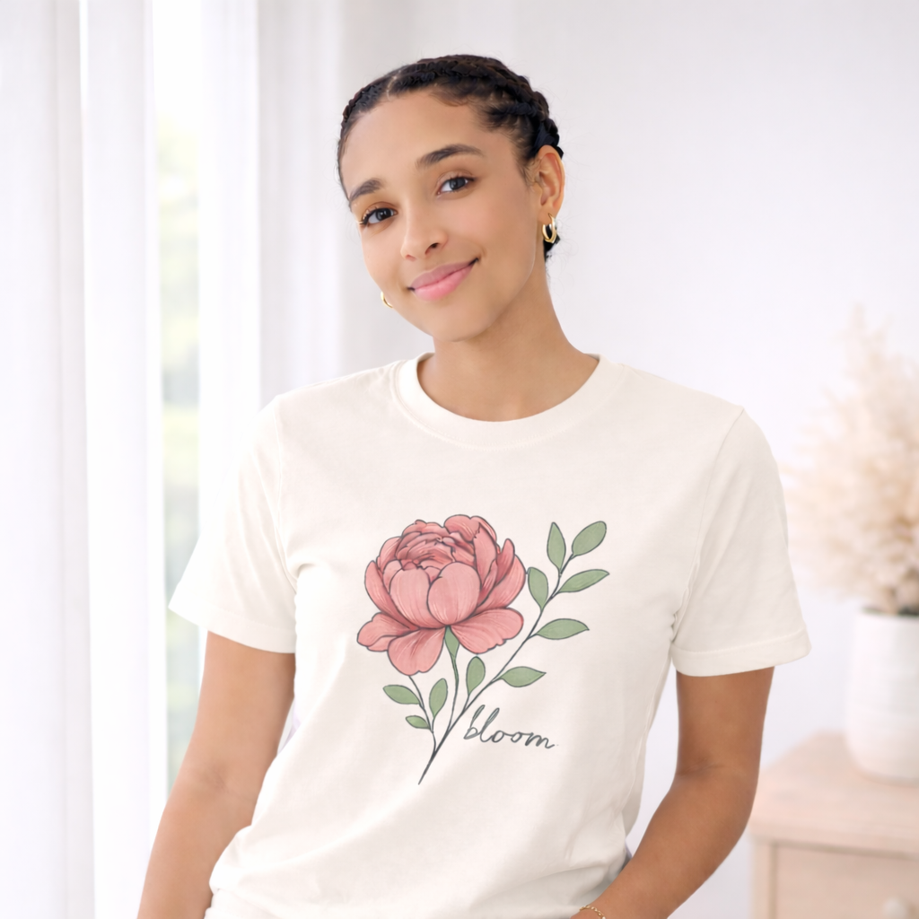 Bloom Tee – Hand-Drawn Floral