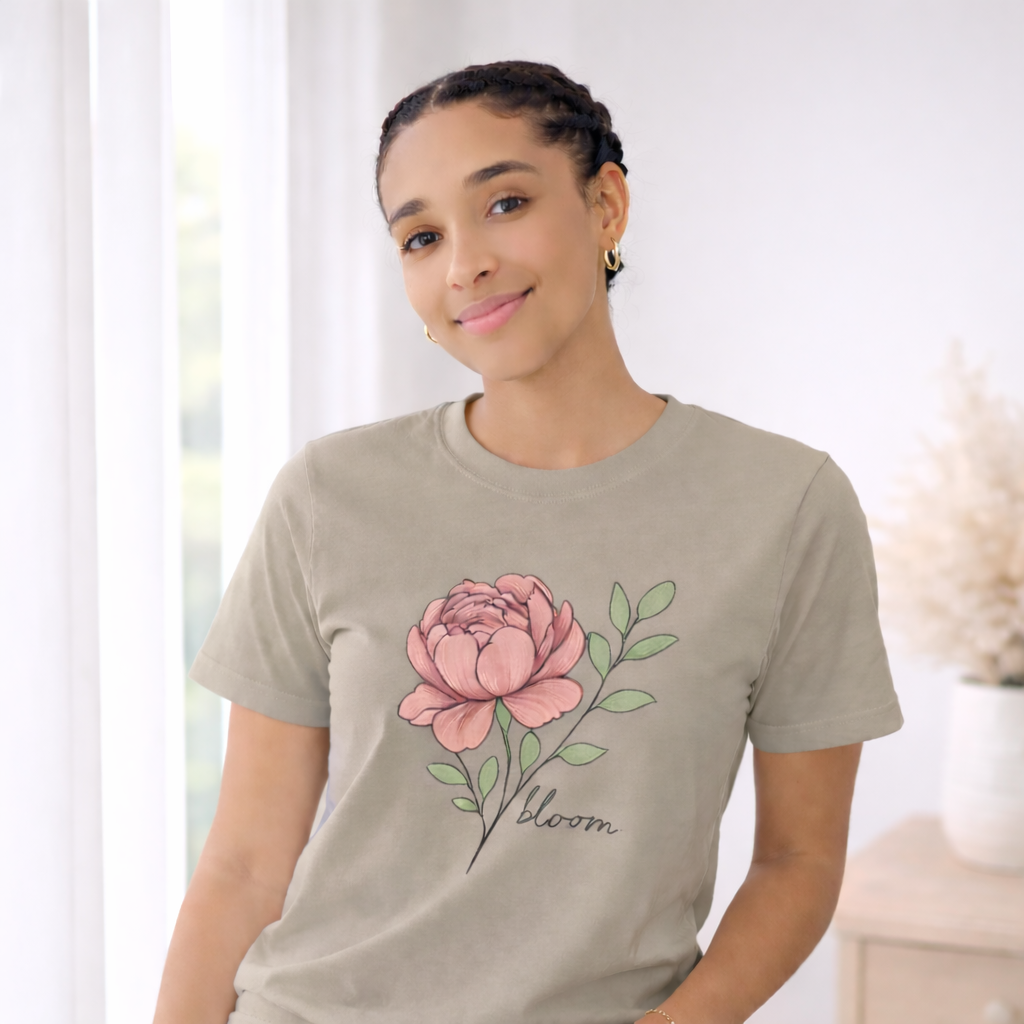 Bloom Tee – Hand-Drawn Floral