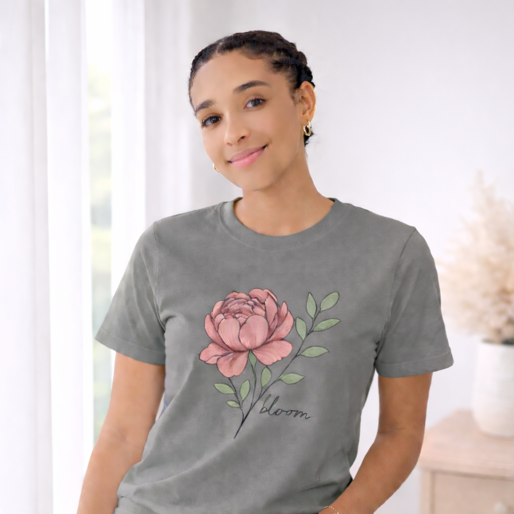 Bloom Tee – Hand-Drawn Floral