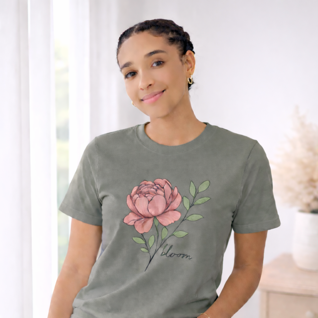 Bloom Tee – Hand-Drawn Floral