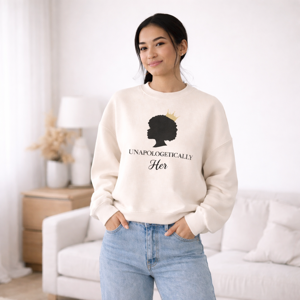 Unapologetically Her Cropped Sweatshirt – Empowered Script