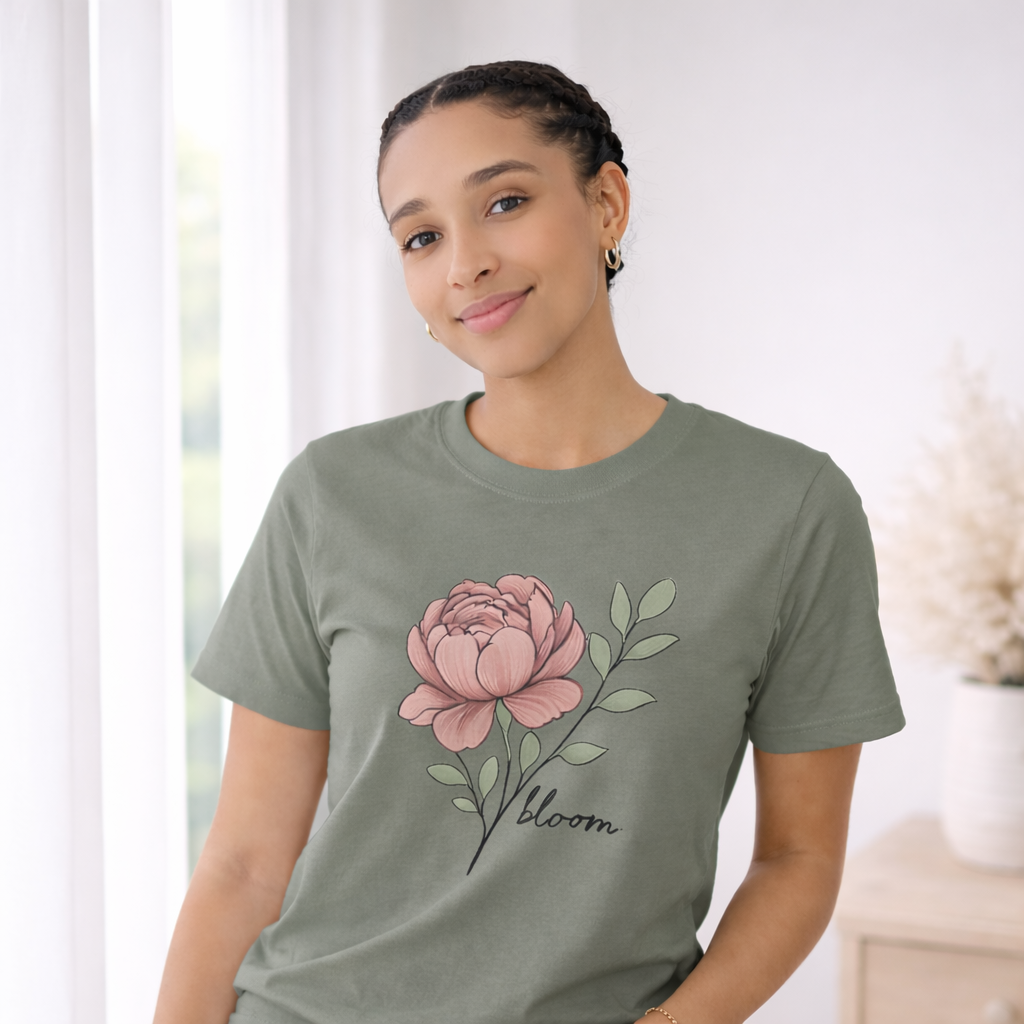 Bloom Tee – Hand-Drawn Floral