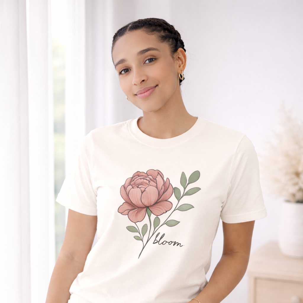 Bloom Tee – Hand-Drawn Floral