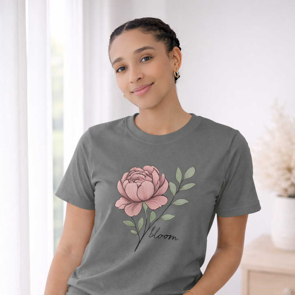 Bloom Tee – Hand-Drawn Floral