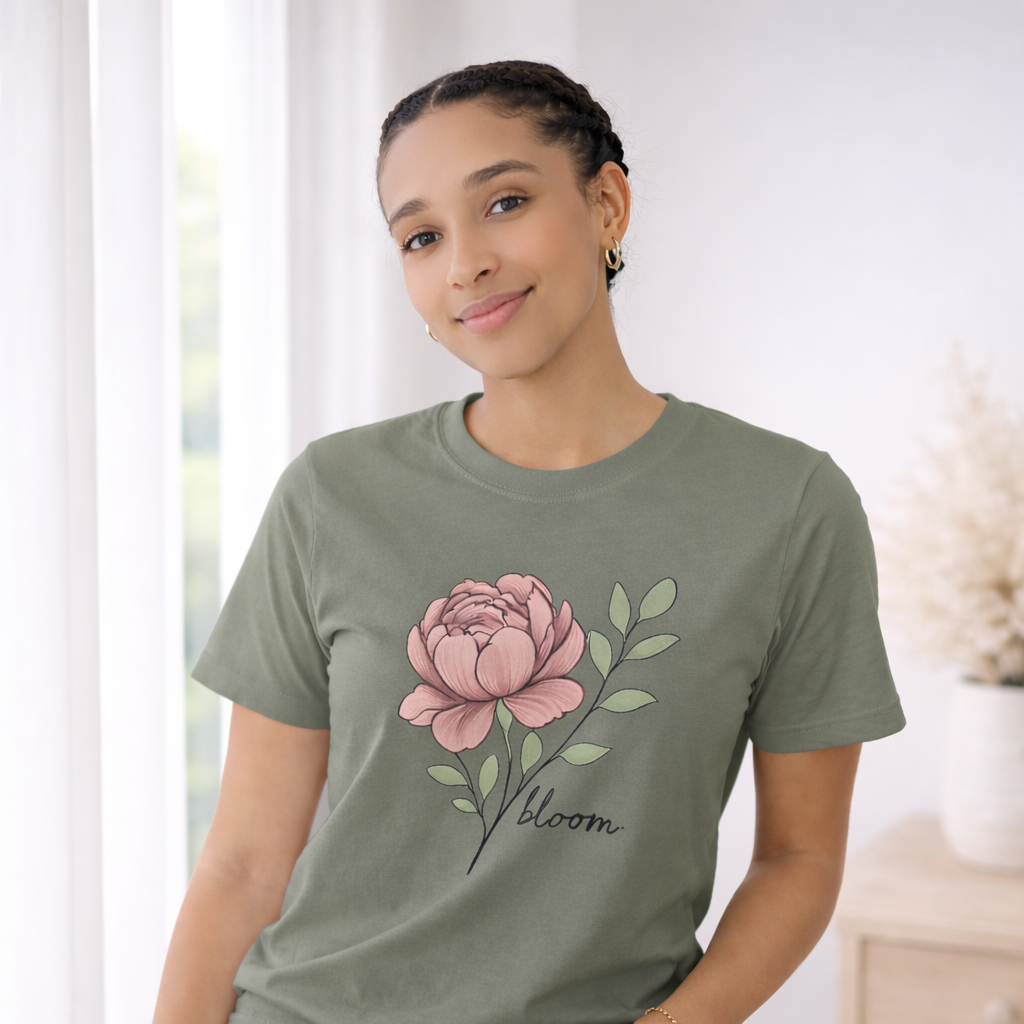 Bloom Tee – Hand-Drawn Floral