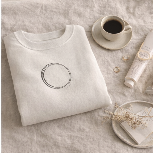 Unfinished Circle — Minimal Symbol Sweatshirt